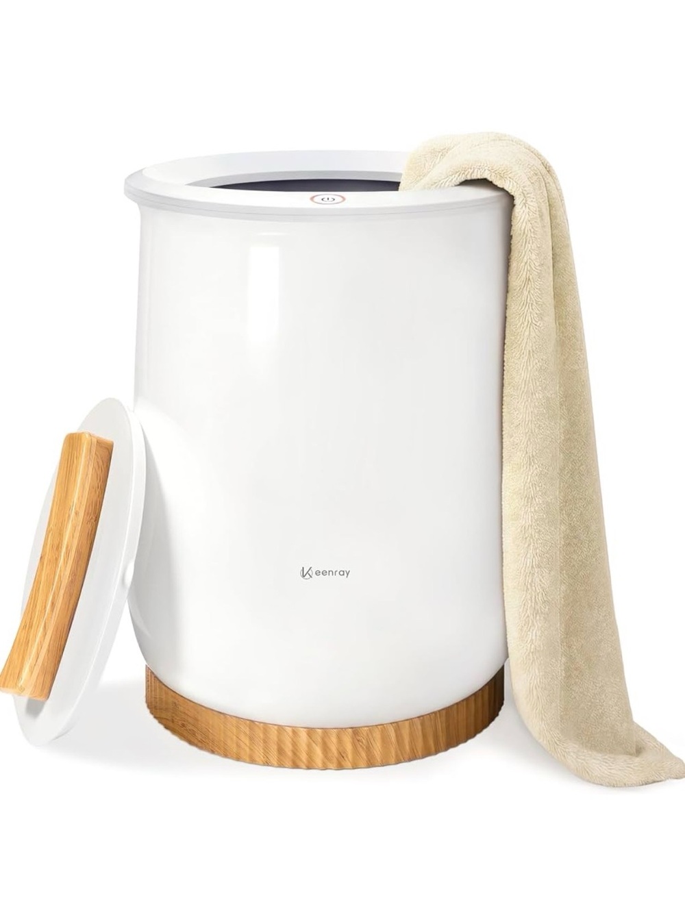Towel Warmer with Bamboo Accent